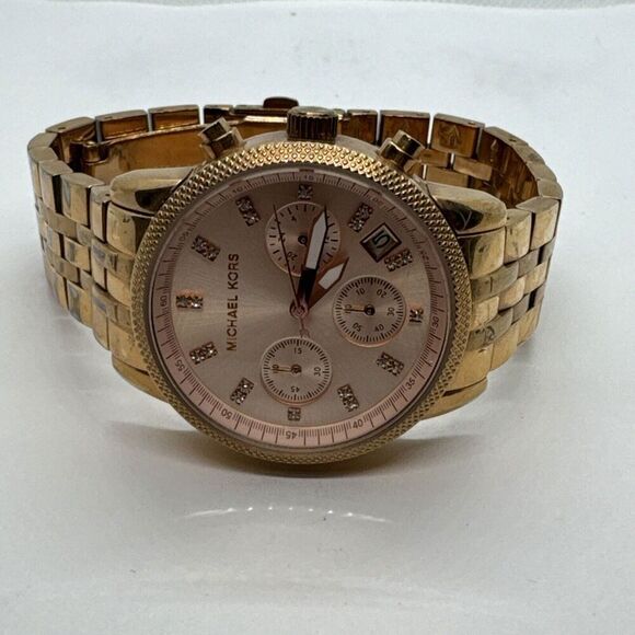 Michael Kors Ritz MK6077 Women\'s Rose Gold Analog Dial Quartz Wrist Watch JNA253 main image 8